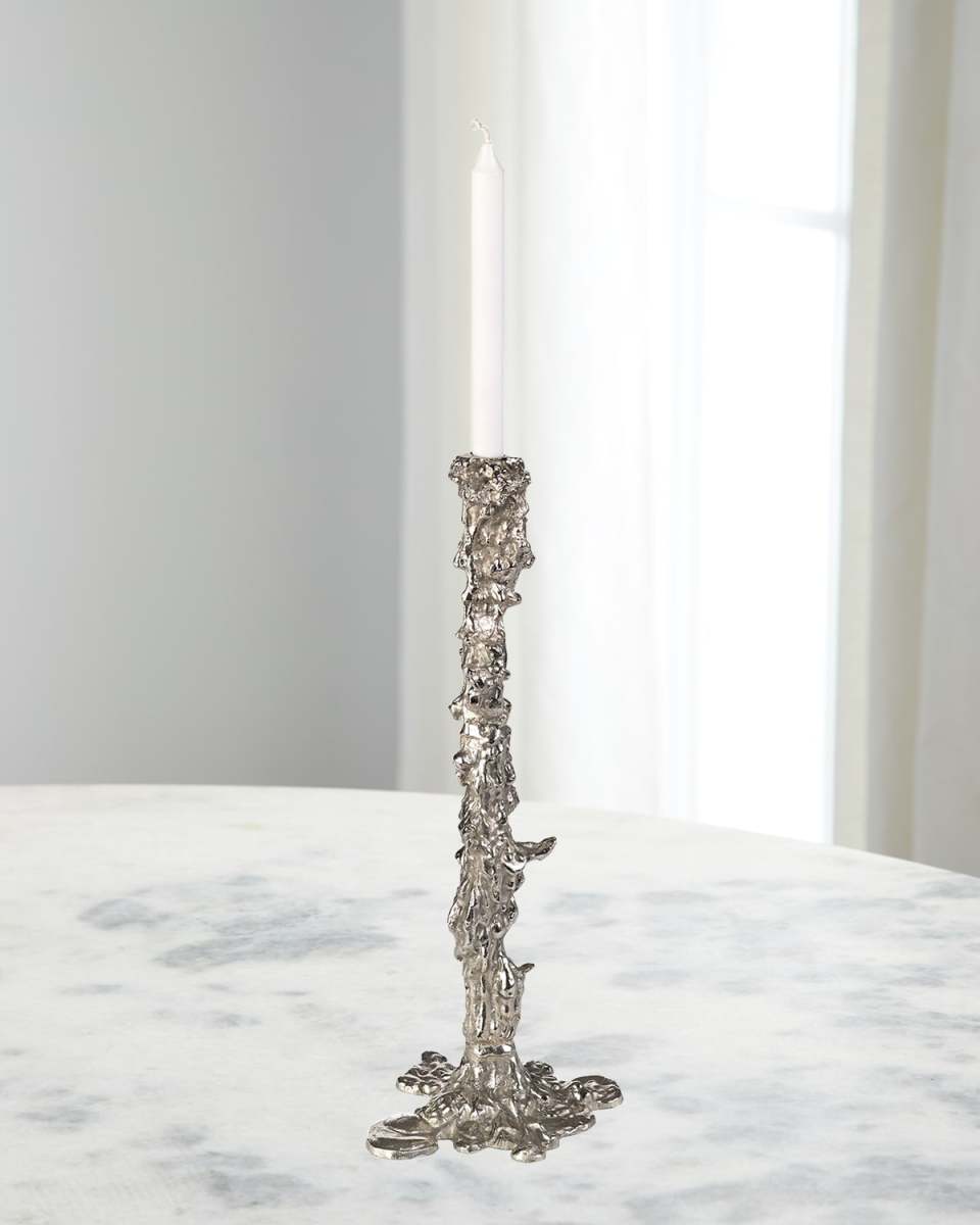 Silver Drip Candle Holder - 20"